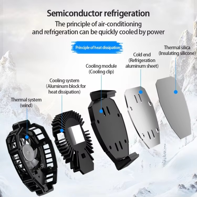 Memo Dl05 Portable Semiconductor Phone Cooler Fan